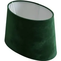 B&S Lampenschirm Lampenschirm oval Velvet grün B:23x14/T:19x11,5/H:15cm, Jinming