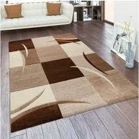 Paco Home Teppich Diamond 665, rechteckig, Höhe: 17 mm, Karo Muster, 3D-Design, auch als Läufer, Wohnzimmer, Schlafzimmer
