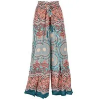 Guru-Shop Relaxhose Palazzohose, langer Boho Hosenrock, Wickelhose,.. alternative Bekleidung