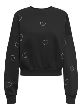 ONLY - ONLBERIT L/S O-NECK SWT Black - Gr. - L