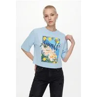 ONLY T-Shirt ONLVEGA NEW S/S VIBE TOP BOX JRS Baumwolle, regular fit, Rundhals