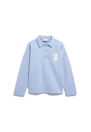 Armedangels - POLO SWEAT soft blue - Gr. - L