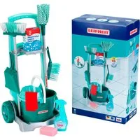 Klein Kinder-Besenwagen Leifheit Putzwagen mit Zubehör, leicht zu montieren, Made in Germany