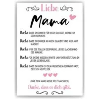 Tigerlino Poster Mama Geschenk Muttertag Geburtstag Mama Spruch Bild Mutter Kunstdruck, DIN A4