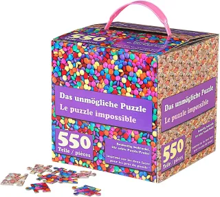 infactory Puzzle NC8411-944 - Das unmögliche Puzzle: (beidseitig bedruckt) [550 Teile]