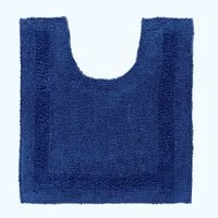 Homescapes Badematte WC-Vorleger dunkelblau 50x55 cm aus 100% Baumwolle, Höhe 20 mm, 50 x 55 cm