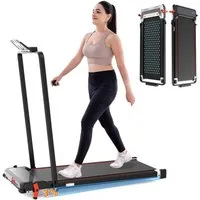 CITYSPORTS Laufband Heim-Laufbänder mit Steigung, beidseitig, mit Fußmassagematte-Funktion (Mit Tools und Schmiermitteln), 440W Bürstenloser Motor, 1-6KM/H, max. Last 120KG, Walking/Jogging Pad