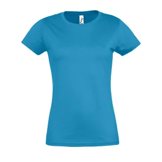 SOLS Imperial Damen T-Shirt, Kurzarm, Rundhalsausschnitt (Wasserblau)
