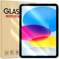 Numerva Schutzfolie Panzer Folie Echt Glas für Apple iPad 10 (2022), (Schutzfolie, 1x Schutzfolie 2x Reinigungstücher), Tablet Display Schutzglas Folie Echt Glas Folie 9H