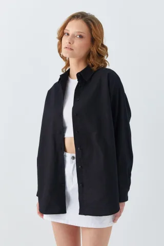 Oversized Popelin-Hemd