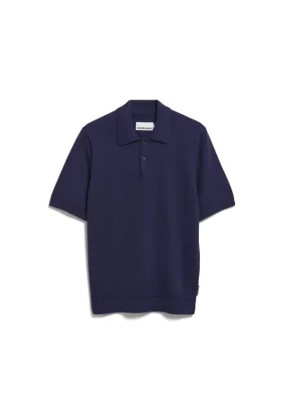 Armedangels - SHORTSLEEVE KNIT POLOSHIRT tinted navy - Gr. - M
