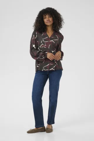 Langarm-Bluse KAbeate Regular fit bordo