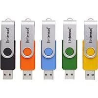 Office Line Multipack 32 GB, USB-Stick 5 USB-A 3.2 USB-Sticks in Gelb, Grün, Schwarz, Blau + Orange