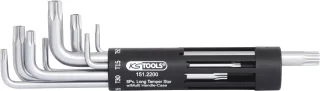KS Tools 3 in 1 Torx-Winkelstiftschlüssel-Satz mit Bohrung,8-tlg lang - 151.2200
