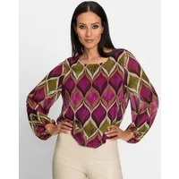 heine Klassische Bluse Druckbluse Langarm