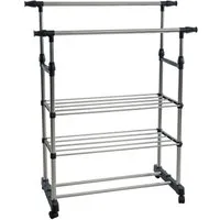 ESTEXO Garderobenständer Kleiderständer Wäscheständer 80-150 cm Breite Rollenständer