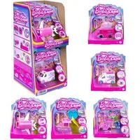 Mattel® Spielfigur Mini BarbieLand Spielset mit Fahrzeug & Puppe – Farbwechsel Effekt, (Spar-Set, 1-tlg), Überraschungs-Fahrzeug mit Farbwechsel-Effekt und Mini Barbie Puppe