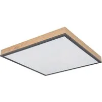 GLOBO LIGHTING LED Deckenleuchte DORO, Dimmfunktion, Fernbedienung, Infrarot inkl., Memoryfunktion, Nachtlichtfunktion, Timerfunktion, mehrere Helligkeitsstufen, LED fest integriert, warmweiß - kaltweiß, Quadratische Deckenlampe, 3000 Kelvin, Wohnzim