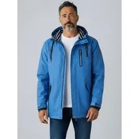 Dry Fashion Regenjacke Lübeck Herren PU-Parka - Outdoor-Jacke Mantel Wasserdicht & Winddicht Verschweißte Nähte, Verstellbare Kapuze, Abgedeckter Reißverschluss