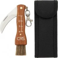 Khroom Taschenmesser Pilzmesser mit Bürste zum aufklappen, Schwammerlmesser Klappmesser, (Mit / Ohne Tasche, zum aufklappen), polizeigeprüft