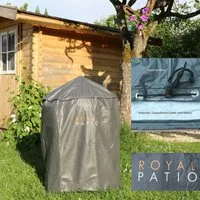 heimtexland Grillabdeckhaube Abdeckung Schutzhülle Kugelgrill Rundgrill Haube 71 cm, Innenvlies I Kordelzug I verstärkte Nähte I UV- / Wetterfest