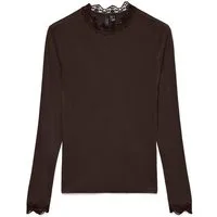 Vero Moda Langarmshirt VMROSA LS HIGHNECK TOP JRS NOOS Viskosemischung, slim fit