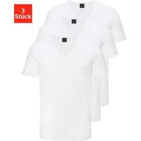 John Devin T-Shirt mit tiefem V-Ausschnitt, V-neck, Unterziehshirt (3er-Pack) aus elastischer Baumwollqualität
