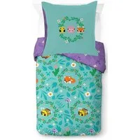 Minecraft Kinderbettwäsche Minecraft Bettbezug-Set 135x200 cm + Kissenbezug 80x80 cm, Washed Cotton, 2 teilig, 100 % Baumwolle, maschinenwaschbar, wendbar