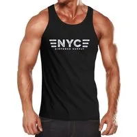 Neverless Tanktop Herren Tank-Top Aufdruck NYC New York City Airforce Supply Army Print mit Print