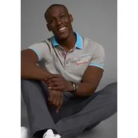 Man's World Poloshirt Kurzarm, lässige Passform, bedruckt, Polokragen