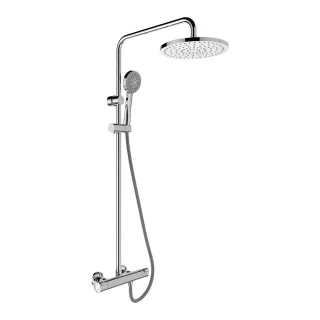 LAUFEN Thermostatisches Duschsystem CityproKopfbrause Ø 250 mm Schwenkbar ±15° Kunststoffschlauch 16 HF501957100600