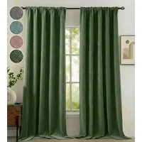 Sunicol Gardine Blackout Dick Doppelseitiger Chenier Vorhang Kälteschutz, 2er Set, Multifunktionaler Vorhangkopf, Wärmeisolierte für Schlafzimmer