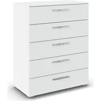 rauch Schubkastenkommode Highboard Sideboard Kommode MONTCLAR Frontauswahl Dekor/Hochglanz/Glas (in 2 Breiten: 40 oder 80 cm / Höhe 100 cm, inkl. Soft-Close-Funktion), mit 5 geräumigen Schubladen, viele Griffvarianten MADE IN GERMANY