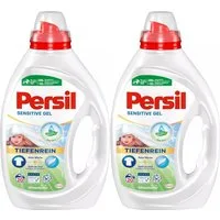 Persil Sensitive Gel (20 WL), Flüssigwaschmittel für Allergiker & Babys, Spezialwaschmittel (2-St. mit beruhigender Aloe vera für sensible Haut)