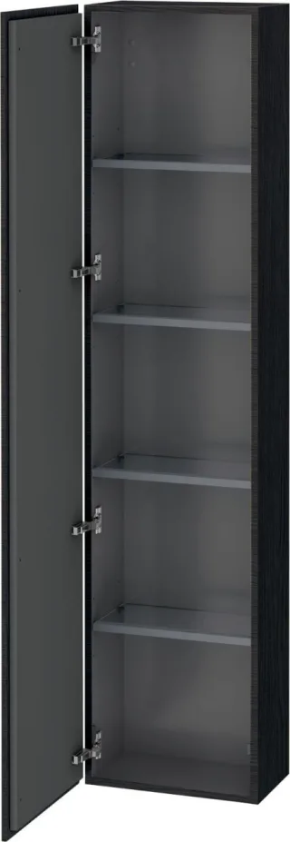 Duravit L-Cube Hochschrank Eiche Schwarz Matt 400x243x1760 mm - LC1170L1616 LC1170L1616