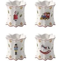 Villeroy & Boch Serviettenring Toy's Delight Serviettenringe, 4-tlg. 54,5x5x5cm, Porzellan, (Set, 4-tlg), Premium Porcelain, 4 Stck