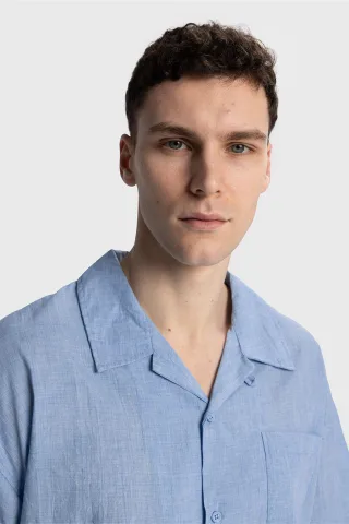 Herren Relaxed Fit Kurzarmhemd