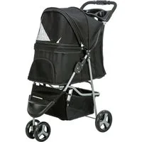 TRIXIE Hundebuggy Buggy für Hunde - schwarz - 47 × 100 × 80 cm