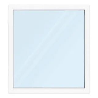 Fenster 120x130 cm, Kunststoff Profil aluplast IDEAL® 4000, Weiß, 1200x1300 mm, einteilig festverglast, 2-fach Verglasung, individuell konfigurieren