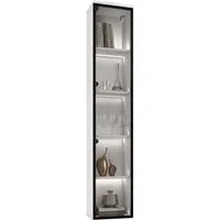 MOEBLINE Glasvitrine Hängevitrine FIVO 03 weiß