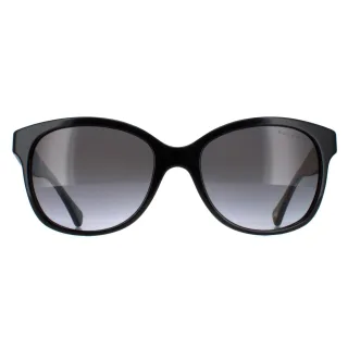 Ralph by Ralph Lauren RA5191 5001T3 glanzend zwart en havana grijs gradiÃ«nt gepolariseerde zonnebril