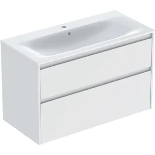 Geberit Renova Plan Set Möbelwaschtisch schmaler Rand, mit Unterschrank, zwei, 504041001 504041001