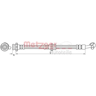 Metzger Bremsschlauch vorne links Nissan Qashqai 2