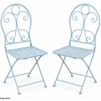 HTI-Living Gartenstuhl Gartenstuhl 2er-Set Solea Blau (Set, 2 St), Klappstühle