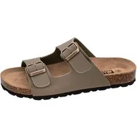 Fischer-Markenschuh Ella Pantolette aus Vegano, mit Fleecefutter, ergonomisch geformtes Lederfußbett