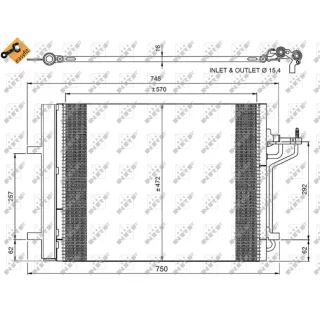 NRF Klimakondensator + Trockner Ford C-Max Focus Grand 350052