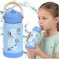 Bluey Trinkflasche BLUEY Edelstahl-Trinkflasche mit Trinkverschluss, 350 ml, Mädchen