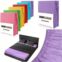 DH DEIN . HAUS Spannbettlaken Frottee SOFT, Baumwolle, Gummizug: rundum, (1 Stück), weich saugfähig atmungsaktiv Rundumgummi formstabil bis 20 cm