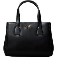 Calvin Klein Tragetasche CK MINI TOTE CROSSBODY, Umhängetasche, Schultertasche mit Logoschriftzug
