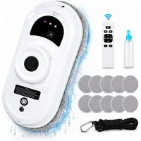 MOPUEA Fensterputzroboter Intelligenter Fensterputzer Fenstersauger mit Fernbedienung, USV-Stromausfallschut Fensterreiniger Roboter Starker Saugkraft 2800Pa